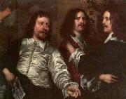 DOBSON, William The Painter with Sir Charles Cottrell and Sir Balthasar Gerbier dfg oil painting reproduction